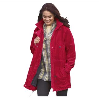 All seasons plus size anorak, curve comfort, layering love, spring walks, summer showers, fall foliage, winter ready, packable protection, year-round style, confident curves,