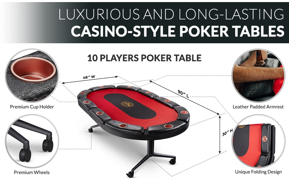 Casino Style Poker Gaming Tables With Table Top