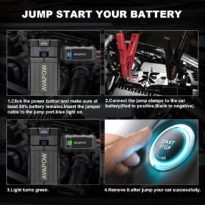 Jump Starter 2000A Peak Portable Battery Jump Starter for Car